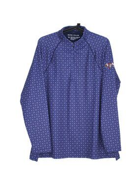 Peter Millar Womens XL Navy Geometric Raglan Perth Layer Golf Pullover M1164